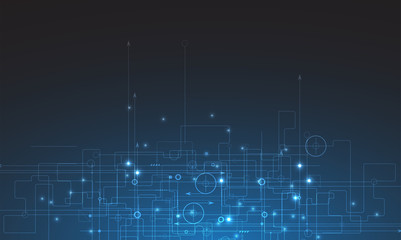 Obraz premium Świat technologii cyfrowej. Koncepcja wirtualnego biznesu. Tło wektor