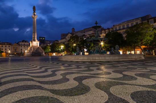 Rossio Platz im Zentrum von Lissabon