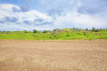 Fototapeta premium landscape with green hills