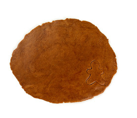 cooking gingerbread cookies isolated on white