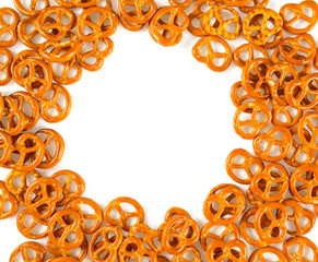 pretzels isolated on white background