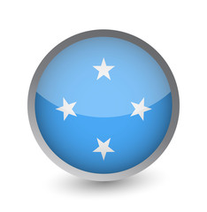 Micronesia Flag Round Glossy Icon
