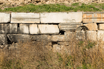 the ancient Roman walls of the historic city of Nicea (Iznik), Turkey