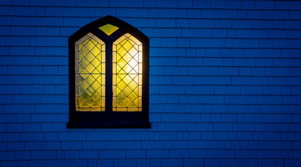 glow of a church window