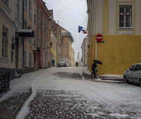 Snowstorm in Tallinn