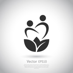 Lotus Flower Yoga Logo Design Vector
