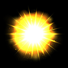 Powerful bright explosion