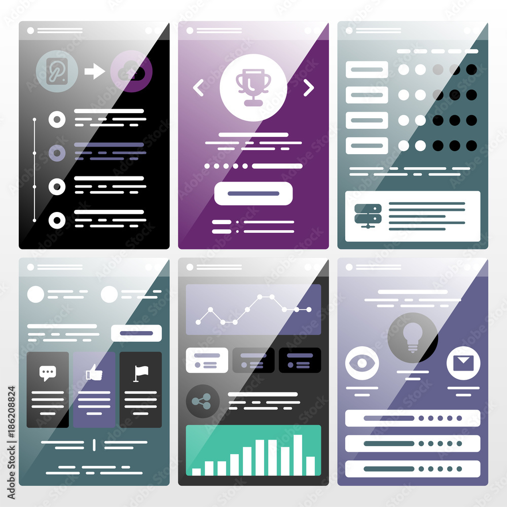Aufkleber interface ui design