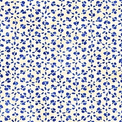 Native batik seamless watercolor artistic boho style colorful square pattern.