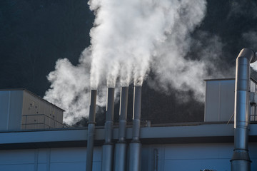 Steam stack from a chemistry
