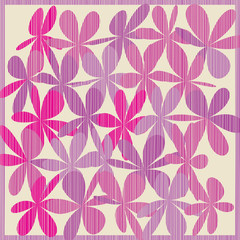 Set of Grunge Flower Shapes