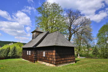 Obraz premium Greek catholic wooden church in Vysna Polianka, Slovakia