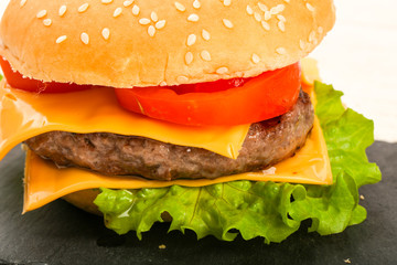 Burger with cheese