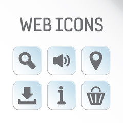 Set of web icons. Vector illustration.