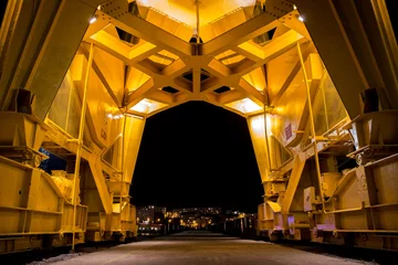 Photo sur Plexiglas Porte Titan yellow crane on Island of Nantes (Loire-Atlantique, France