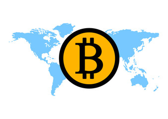 Bitcoin vector icon