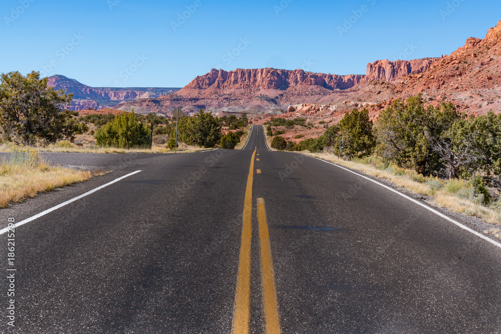 Wall mural Road into Capitol Reef