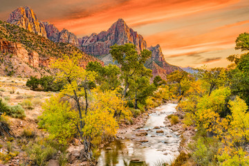 Sunset Along the Watchman