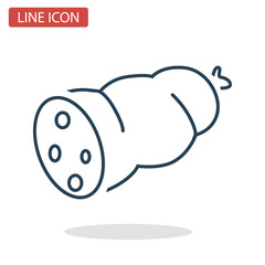 Sausage line icon for web and mobile design