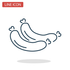 Sausage line icon for web and mobile design