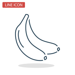 Banana fruit line icon for web and mobile design