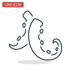 Octopus temtacles line icon for web and mobile design