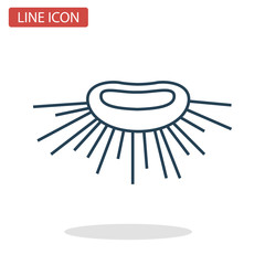 Sea urchin line icon for web and mobile design