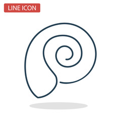 Sea snail line icon for web and mobile design