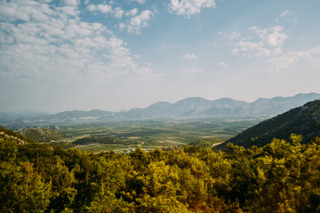 Green meadows and mountains of Croatia