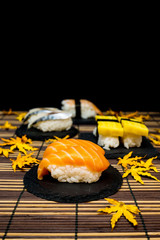 fresh sushi traditional japanese food on the table