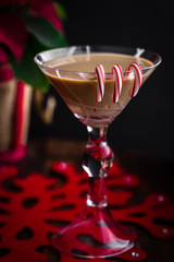 Peppermint irish cream martini