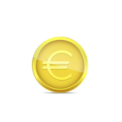 Obraz premium Golden euro coin