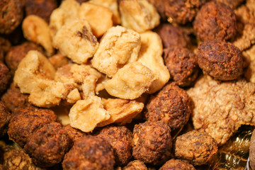 close up of pork meat selection