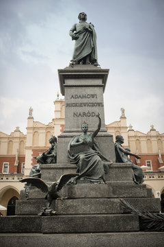 Adam Mickiewicz Monument - Krakow - Poland