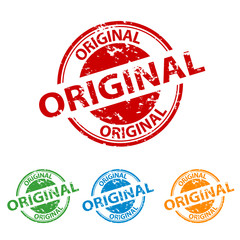 Rubber Stamp Seal - Original - Colorful Vector Set