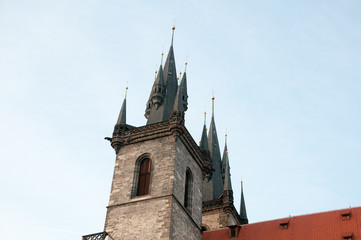 Fototapeta na wymiar Prague cityscape in winter