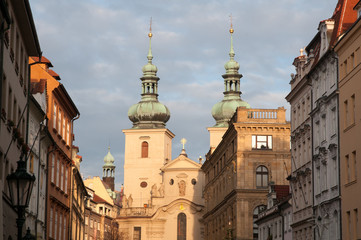 Fototapeta premium Prague cityscape in winter