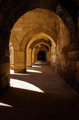 Obraz premium The Sultanhani Caravanserai, Aksaray, Turkey. Silk Road. Main hall.