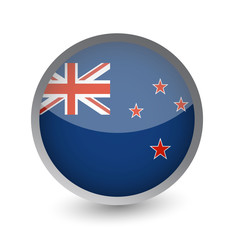 New Zealand Flag Round Glossy Icon