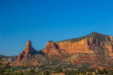 Red Rock Mountains In Late Afternoon