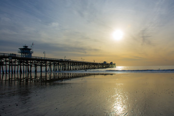 Fototapeta premium pier at dusk