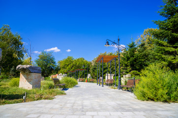 Obraz premium National historic park of the ancient Roman fortress ruins in Constanta, Romania