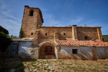 Taniñe village in Soria province, Spain