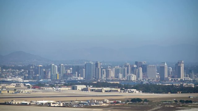 San Diego Skyline And Naval Air Station North Island Halsey Field