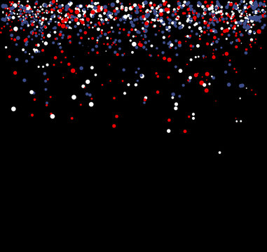 American Flag Design. American background. Glitter red, white, and blue.