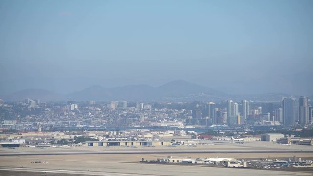 San Diego Skyline And Naval Air Station North Island Halsey Field