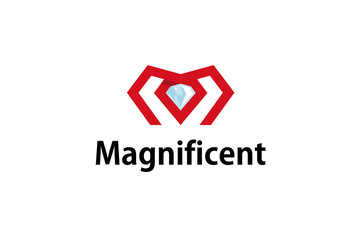 Diamond Letter M Symbol Design Logo Illustration