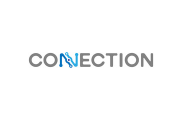 Connection Typography Logo Symbol Design Illustration