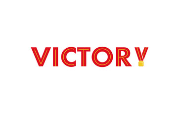 Creative Letter Victory Logo Design Illustration