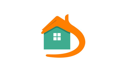 Creative Household Hand Caring Unique Modern Logo Symbol Design Illustration 
